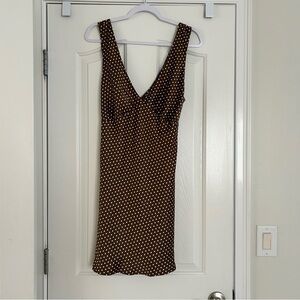VS Pink by Frankie’s Bikinis Brown Dress with White Polka Dots